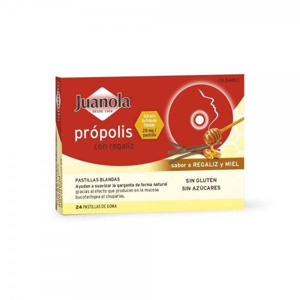 juanola propolis regaliz 24 pastillas