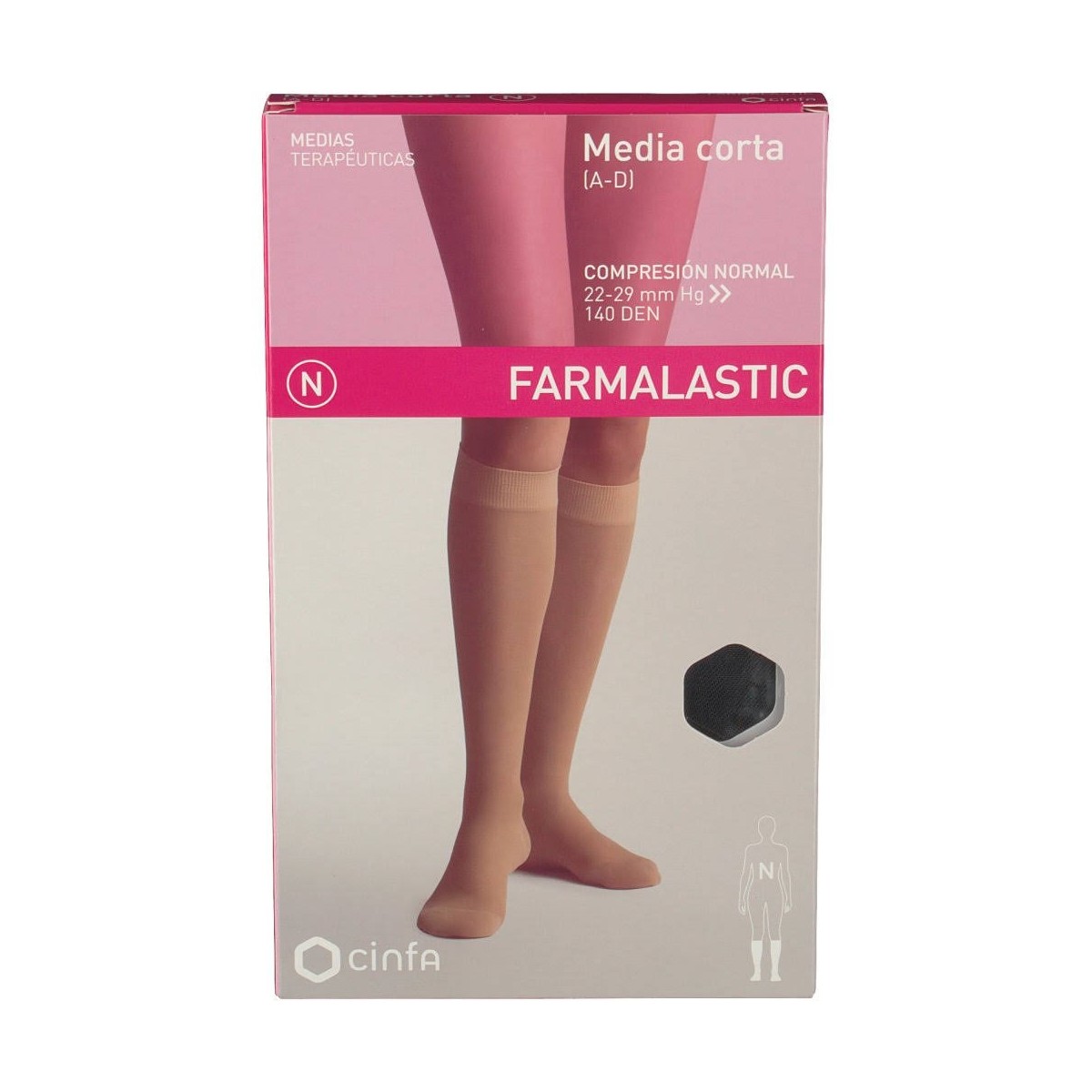 farmalastic media corta a d comp normal negra t mediana