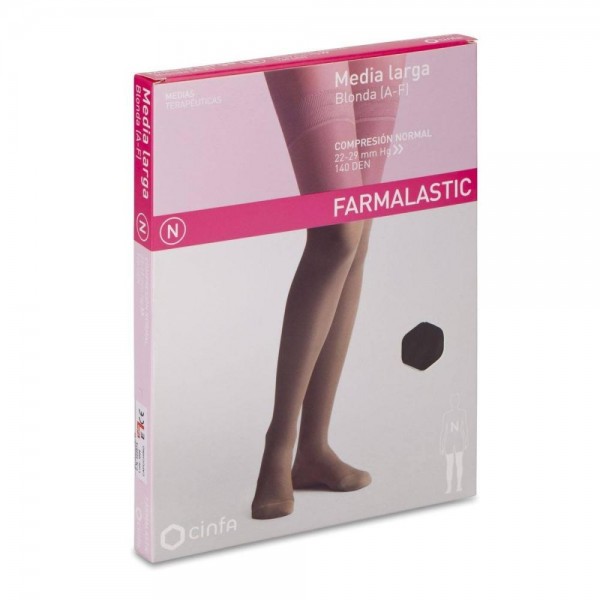farmalastic media larga blonda compresion normal capuchino t extra grande