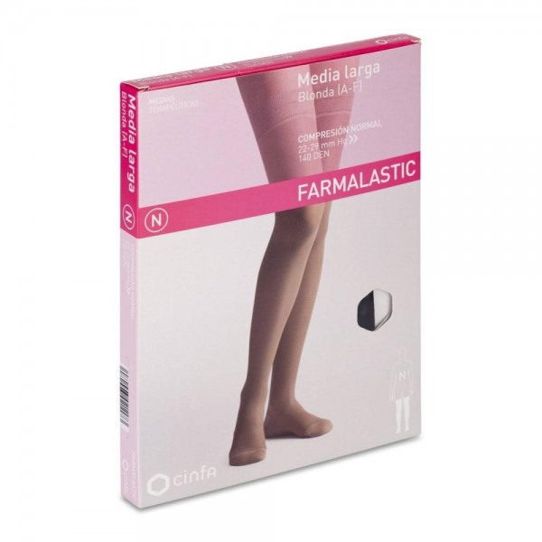 farmalastic media larga a f compresion normal blonda negro t extra grande