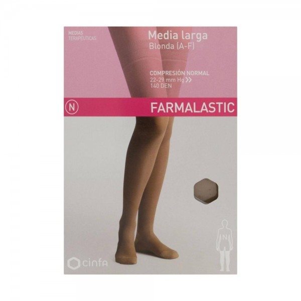 farmalastic media larga blonda compresion normal camel t grande