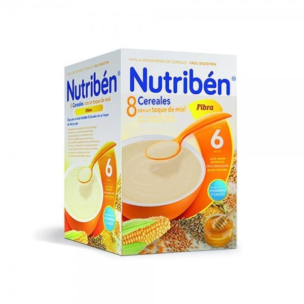nutriben 8 cereales y miel fibra 600 g