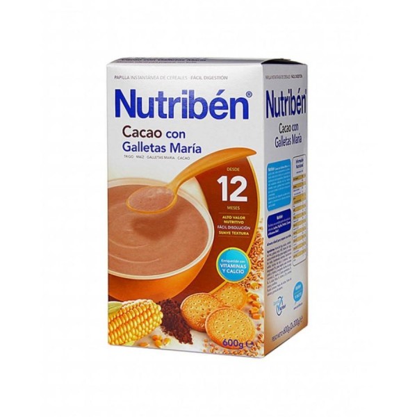 nutriben cacao con galletas maria 500 gr