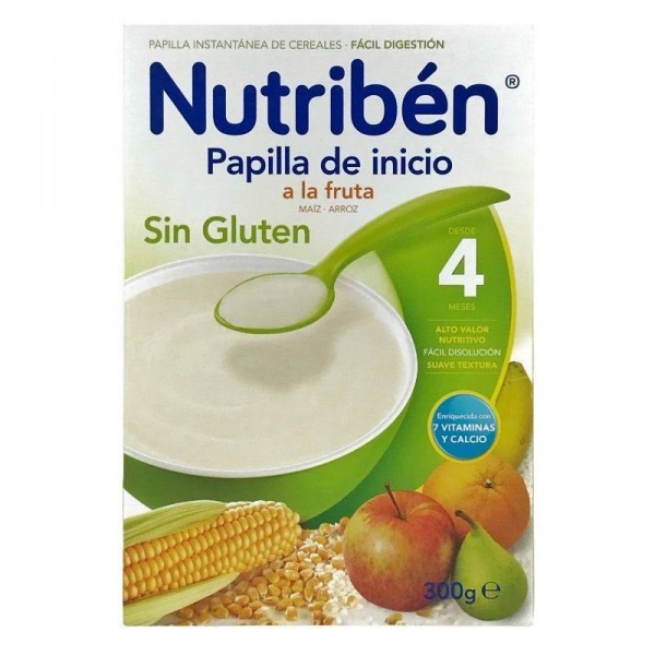 nutriben inicio a la fruta papilla sin gluten 300 g