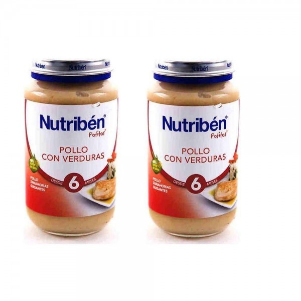 nutriben pollo con verduras pack potito 2 x 250 g