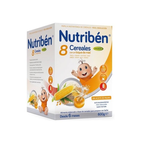 nutriben 8 cereales y miel digest 600 g