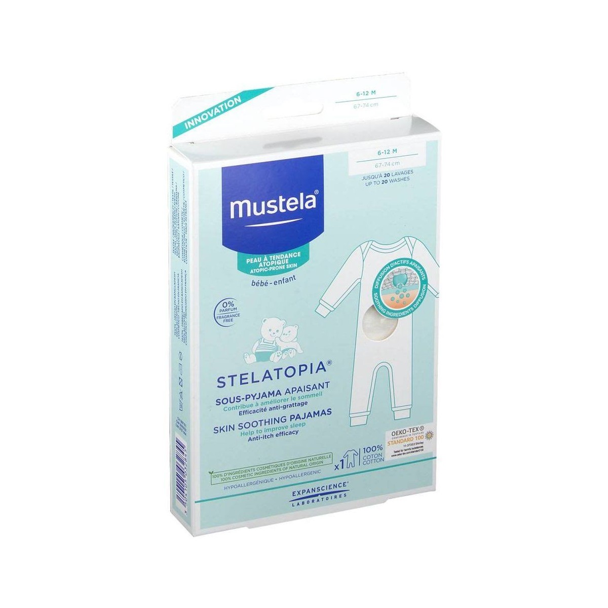 mustela pijama alivio stelatopia 6 12 meses