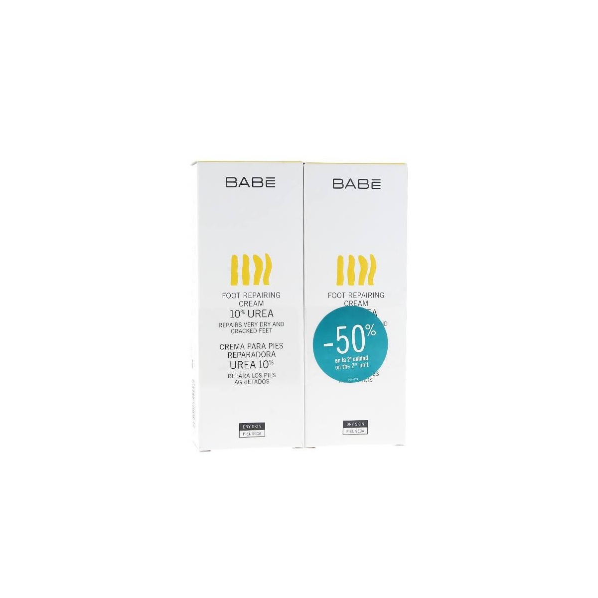 babe crema para pies reparadora urea 10 duplo 2x100ml