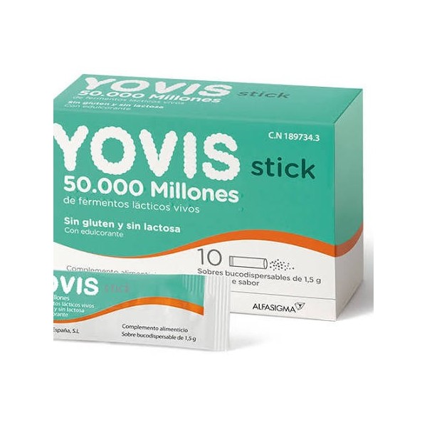 yovis 10 stick bucodispersables