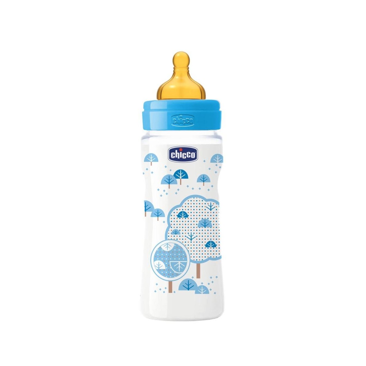 chicco biberon 330ml caucho flujo rapido azul