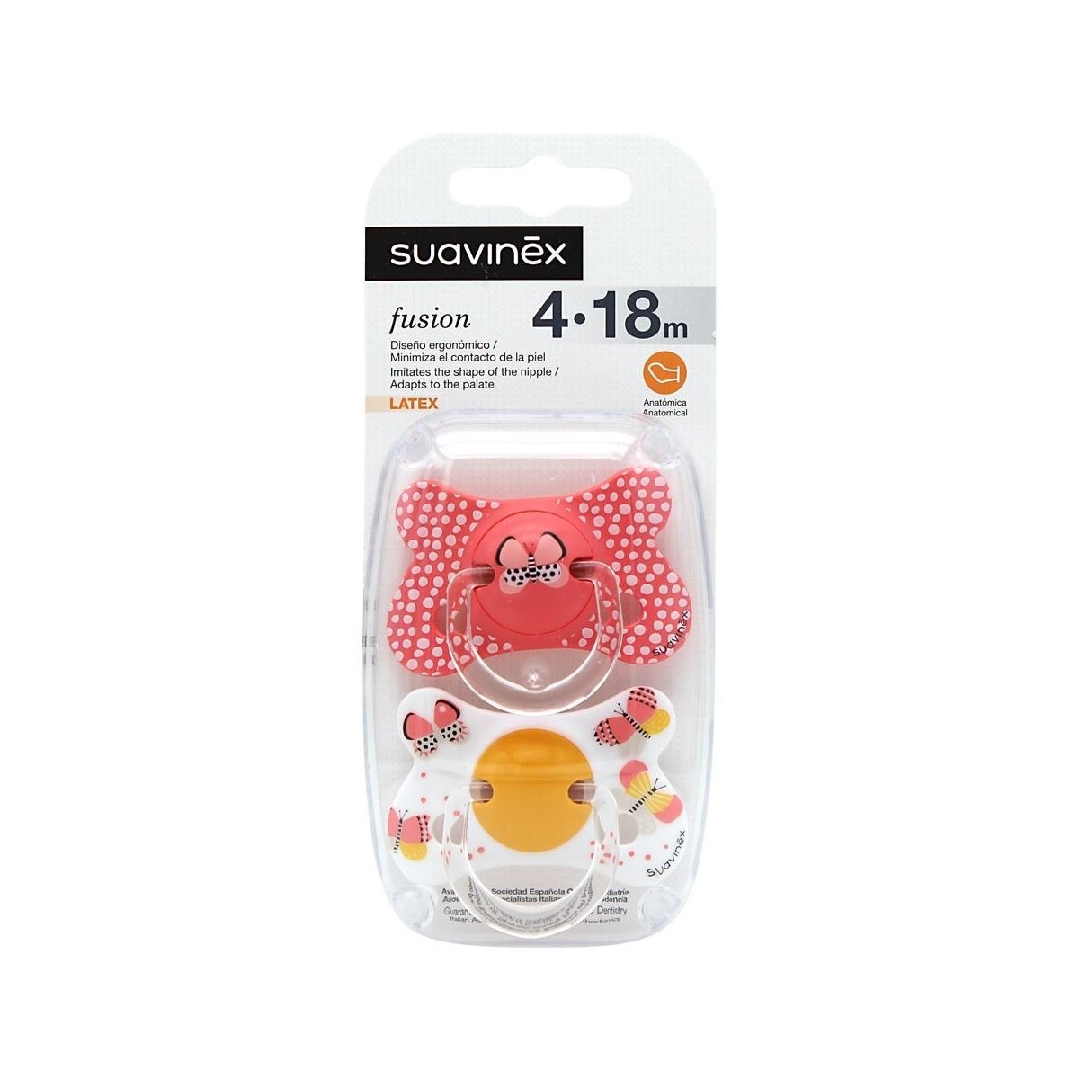 suavinex fusion chupete latex anatomica 4 18m