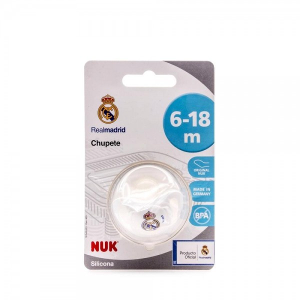 nuk chupete silicona 6 18 meses real madrid