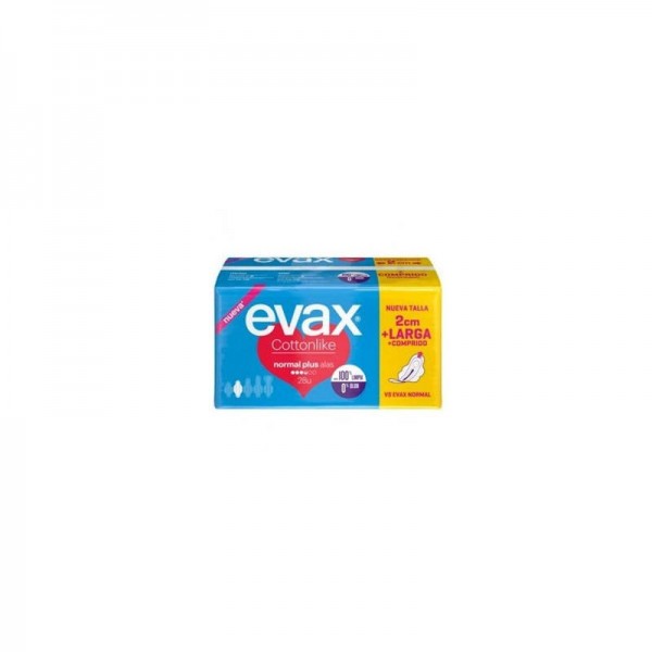 cottonlike compresas alas normal plus 28 uds de evax